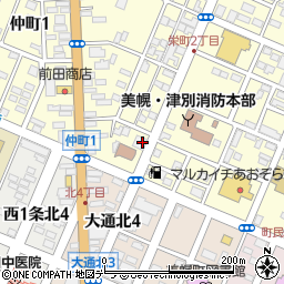 北見信用金庫美幌支店周辺の地図