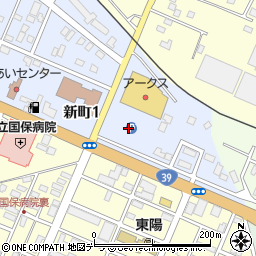 スーパーアークス美幌店駐車場周辺の地図