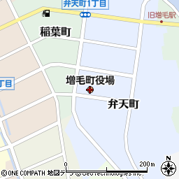 増毛町役場　出納室周辺の地図