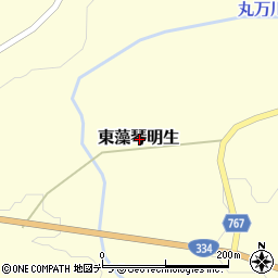 北海道網走郡大空町東藻琴明生周辺の地図