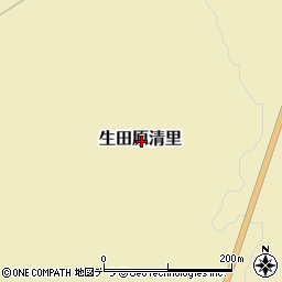 北海道紋別郡遠軽町生田原清里周辺の地図