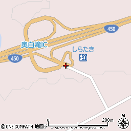 奥白滝ＩＣ周辺の地図