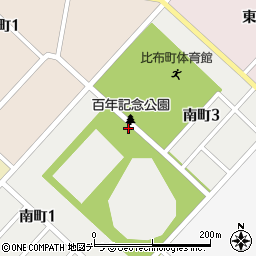 比布町百年記念公園周辺の地図