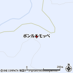 北海道留萌市留萌村ポンルルモッペ周辺の地図