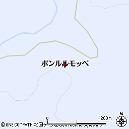 北海道留萌市留萌村（ポンルルモッペ）周辺の地図