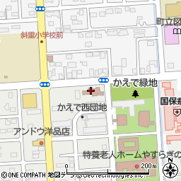 斜里町役場　児童館周辺の地図