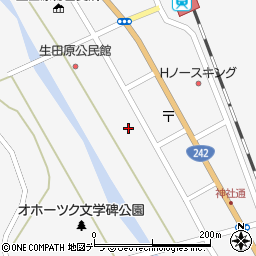北海道紋別郡遠軽町生田原380周辺の地図