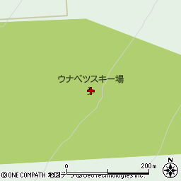 斜里町ウナベツスキー場周辺の地図