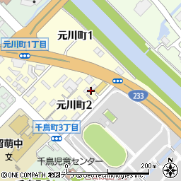 北海道留萌市元川町周辺の地図