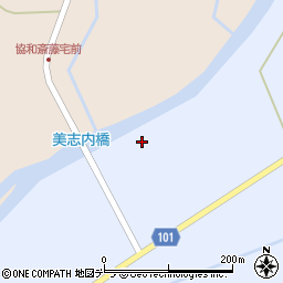 美志内橋周辺の地図