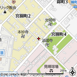 株式会社行徳石材　宮園店周辺の地図