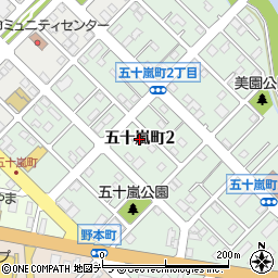 北海道留萌市五十嵐町周辺の地図