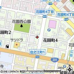 北海道留萌市花園町周辺の地図