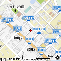 北海道留萌市錦町2丁目周辺の地図
