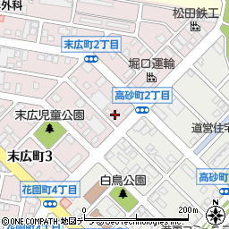 ヤクルト北北海道留萌支店周辺の地図