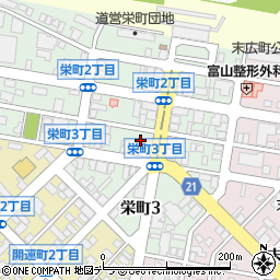 北海道留萌市栄町周辺の地図