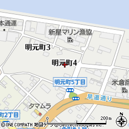 北海道留萌市明元町周辺の地図