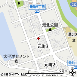 北海道留萌市元町3丁目40-5周辺の地図