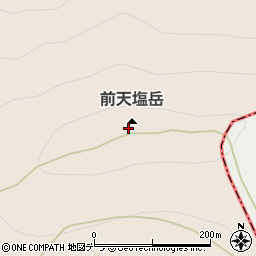 前天塩岳周辺の地図