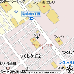 ユニクロ網走店駐車場周辺の地図