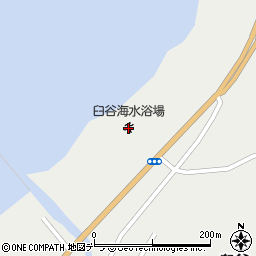 臼谷海水浴場周辺の地図