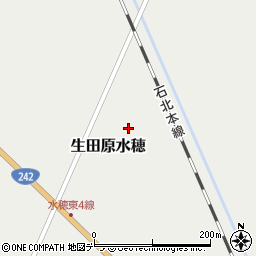 〒099-0621 北海道紋別郡遠軽町生田原水穂の地図