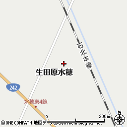 北海道遠軽町（紋別郡）生田原水穂周辺の地図