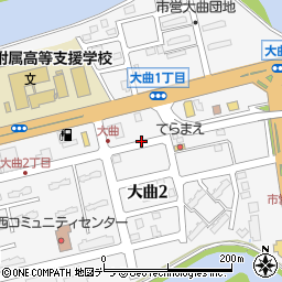 北海道網走市大曲周辺の地図