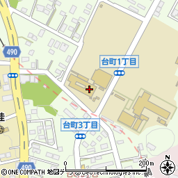 網走市立第一中学校周辺の地図