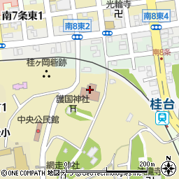 網走市役所　桂町児童センター周辺の地図