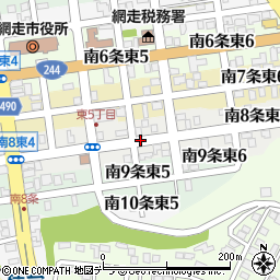 北海道網走市南８条東周辺の地図