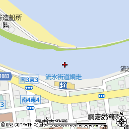 網走川周辺の地図