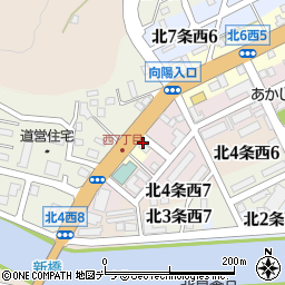 北海道網走市北６条西7丁目周辺の地図