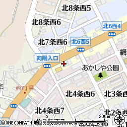 北海道網走市北６条西6丁目周辺の地図