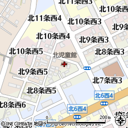 北児童館周辺の地図