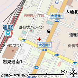 北海道北見バス株式会社　遠軽営業所周辺の地図