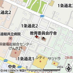 釧路家庭裁判所遠軽出張所周辺の地図