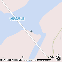 中記念別橋周辺の地図
