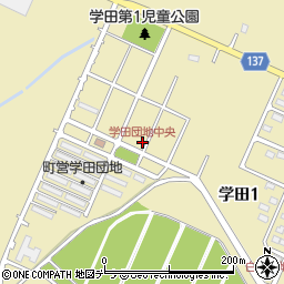 学田団地中央周辺の地図