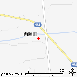 北海道上川郡剣淵町西岡町周辺の地図