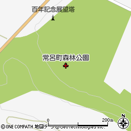 常呂町森林公園周辺の地図