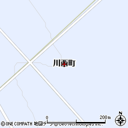 北海道士別市川西町周辺の地図