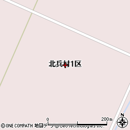 北海道紋別郡湧別町北兵村１区周辺の地図