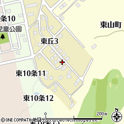 北海道士別市東丘周辺の地図