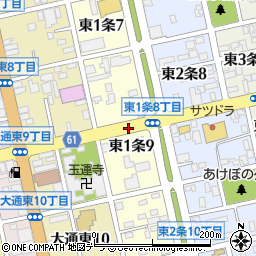 北海道士別市東１条周辺の地図