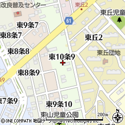 北海道士別市東１０条周辺の地図