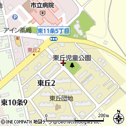 東丘児童公園トイレ周辺の地図