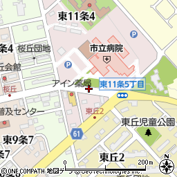 市立病院周辺の地図