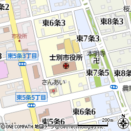 北海道士別市周辺の地図
