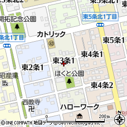 〒095-0013 北海道士別市東三条の地図